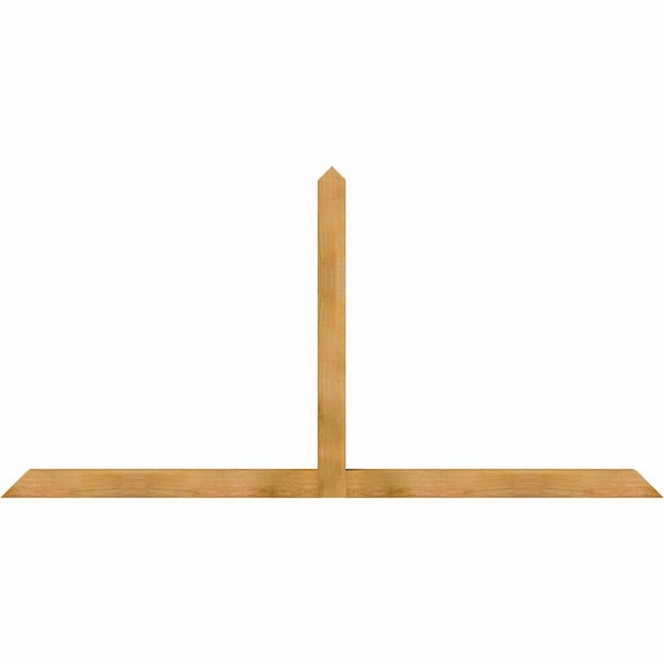 Ekena Millwork Portland Rough Sawn Timber Gable Bracket, Western Red Cedar, 96"W x 48"H x 4"D x 4"F, 12/12 Pitch GBW096X48X0404POR00RWR - main